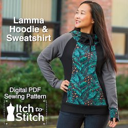 Itch to Stitch Lamma hoodie ad